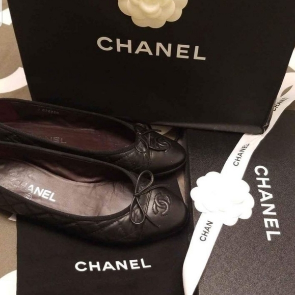 Chanel ballerina flats - black 37.5 - Picture 1 of 4